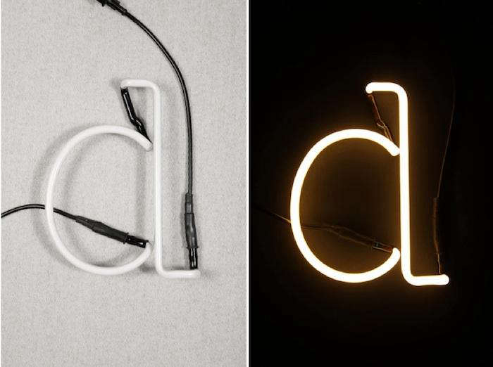 Буквы газ. Неоновые буквы. торшер seletti neon-art.